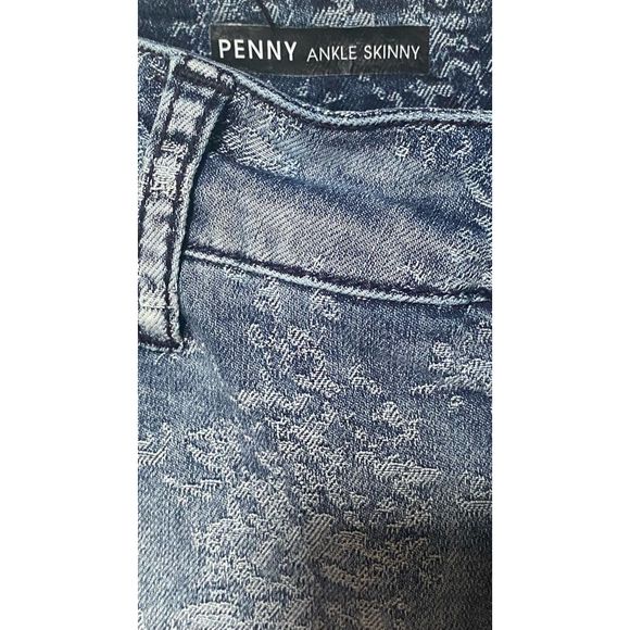 Liverpool Vintage Blue Floral Jeans 8/29 - Picture 6 of 8